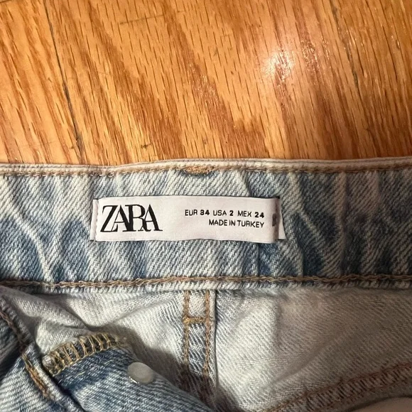 Zara Faded Blue Denim Pants - Picture 3 of 4